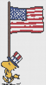 Officially Needlepoint - Woodstock with Flag